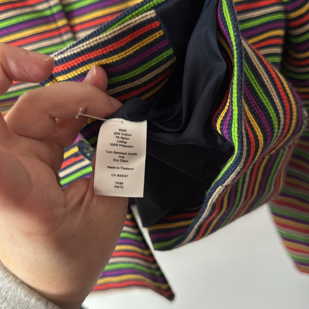 Talbots Womens Stripes Blazer Jacket - Picture 3 of 4